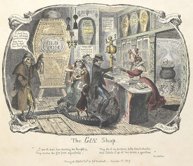 Scraps and sketches, etc. - caption: ''The Gin shop'. A satirica