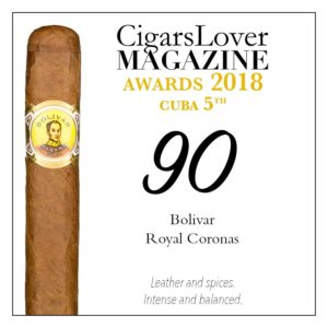 CigarsLover Magazine Awards 2018 Cuba Bolivar Royal Coronas