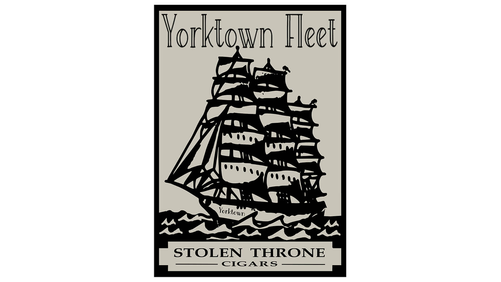 The logo of Stolen Throne Cigars's Yorktown Fleet line.